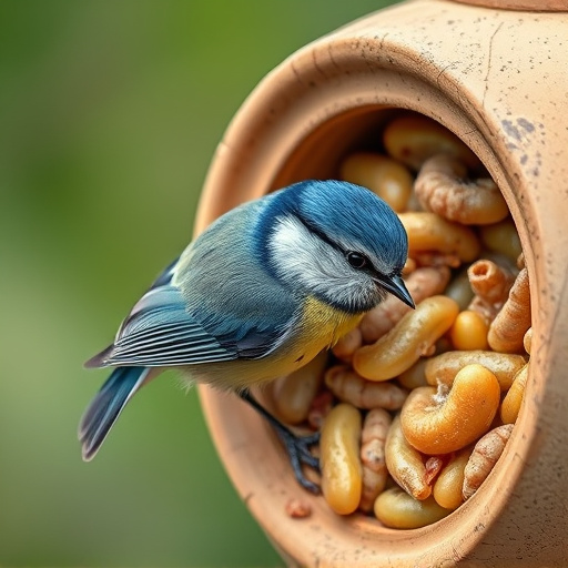 Boost Bird Health: Optimized Mealworm Feeder with Cover