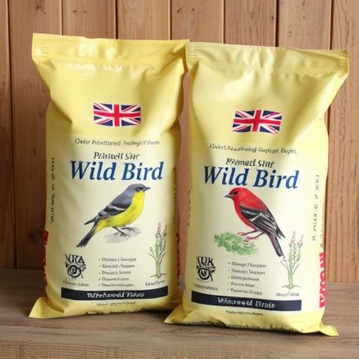 Branded UK wild bird seed bags
