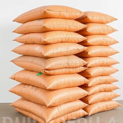 Bulk bird seed bags stacked neatly
