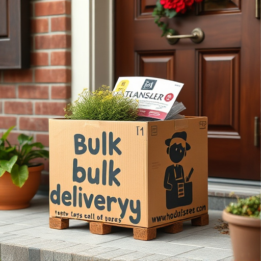 Bulk seed delivery box on doorstep