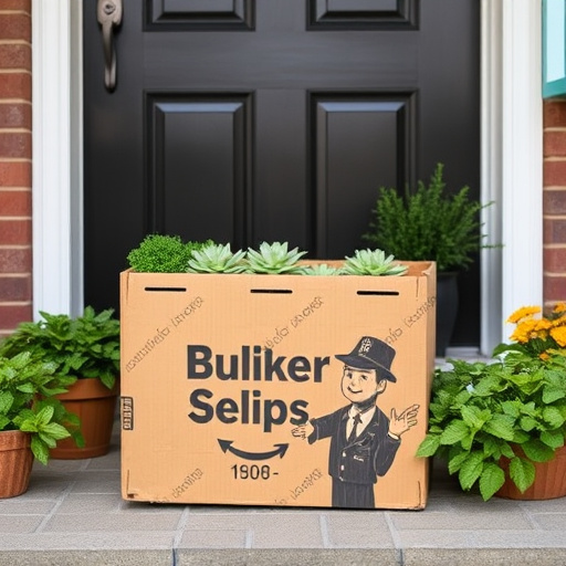 Bulk seed delivery box on doorstep