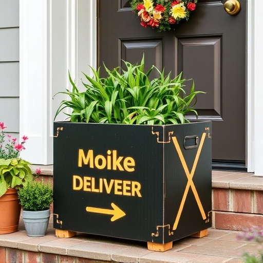 Bulk seed delivery box on doorstep