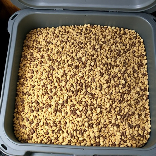 Bulk seed stored in reusable container