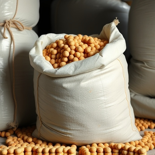 Bulk supply of suet pellets in sack