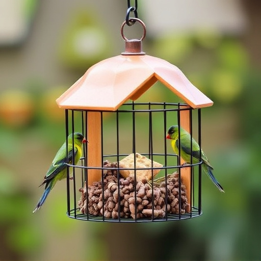 Cage feeder designed for small birds