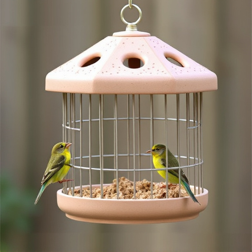 Cage feeder designed for small birds