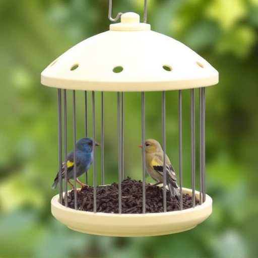 Cage feeder designed for small birds