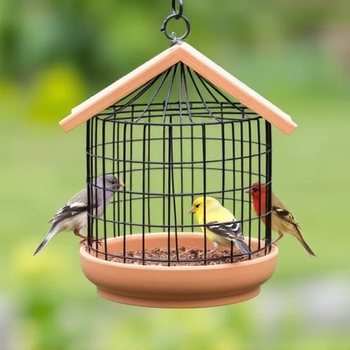 Cage feeder designed for small birds