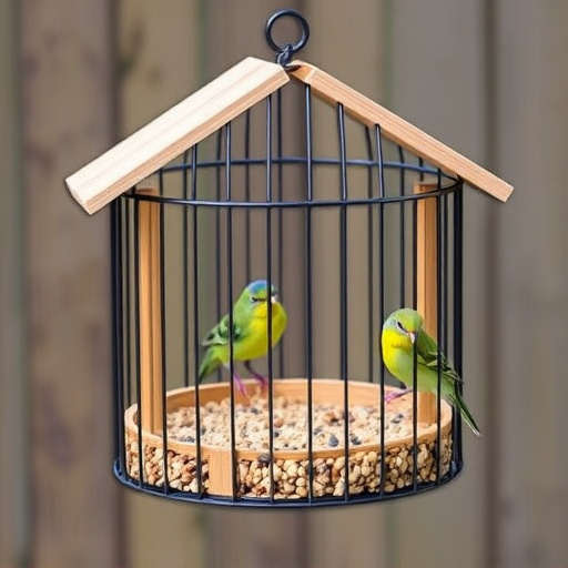 Cage feeder designed for small birds