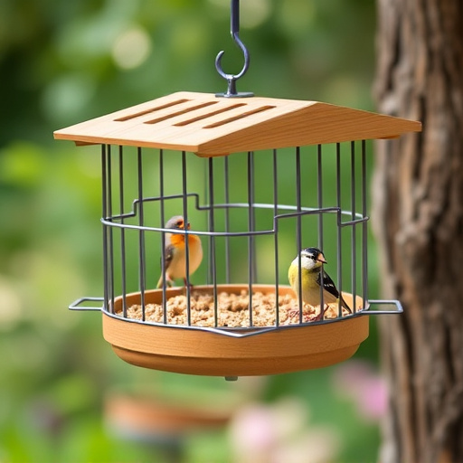 Cage feeder designed for small birds