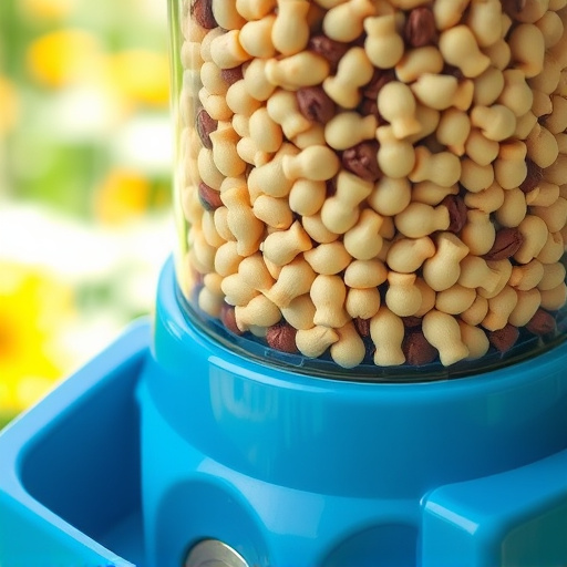 Clean sunflower hearts in seed dispenser