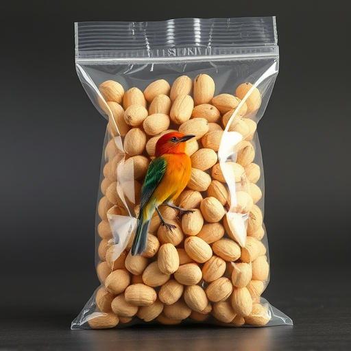 Clear bag of bird peanuts bulk buy
