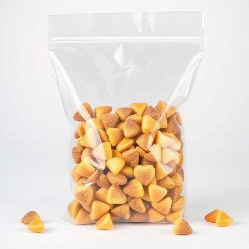 Clear bag of sunflower hearts seeds