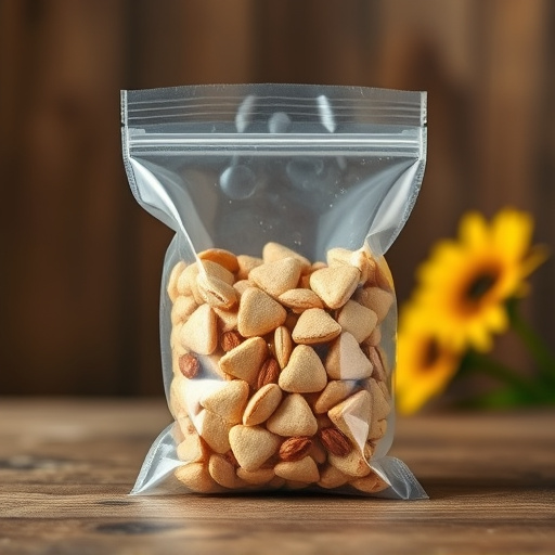 Clear bag of sunflower hearts seeds