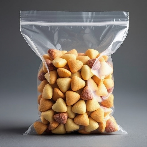 Clear bag of sunflower hearts seeds