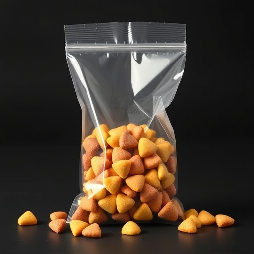 Clear bag of sunflower hearts seeds