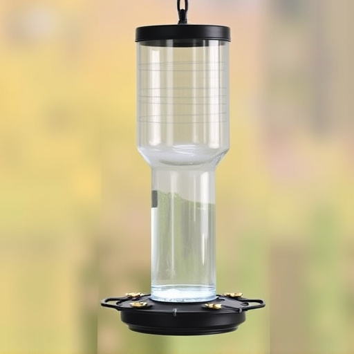 Clever baffle installed above hanging feeder