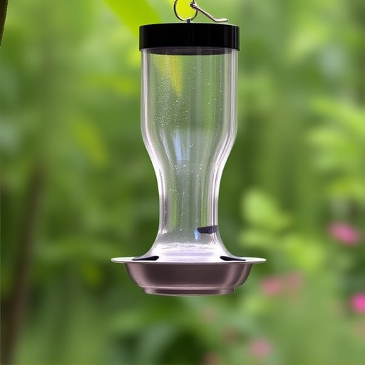 Clever baffle installed above hanging feeder