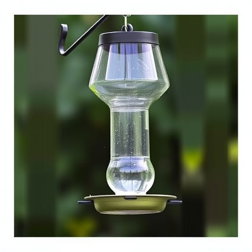 Clever baffle installed above hanging feeder