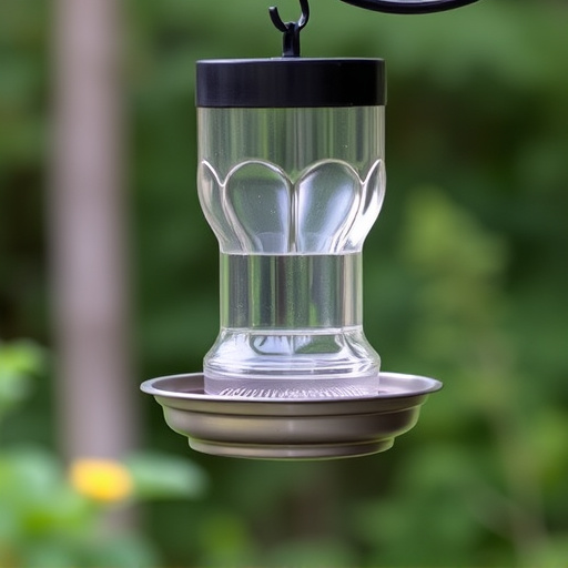 Clever baffle installed above hanging feeder