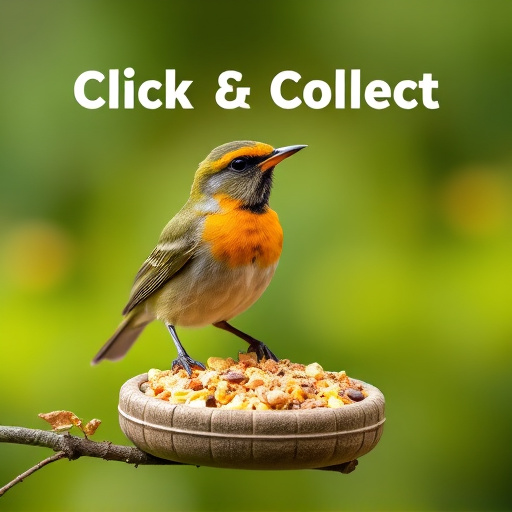 Click-and-collect bird food website banner