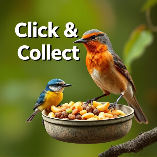 Click-and-collect bird food website banner
