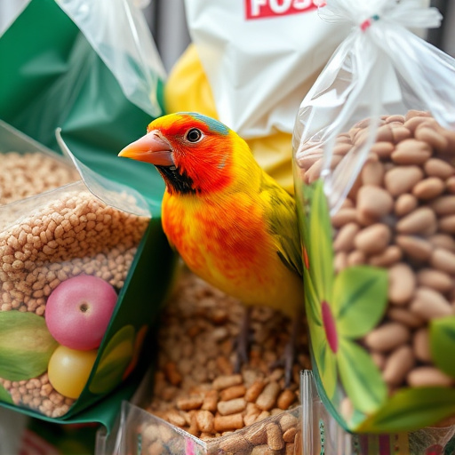 Close-up of affordable bird food bags