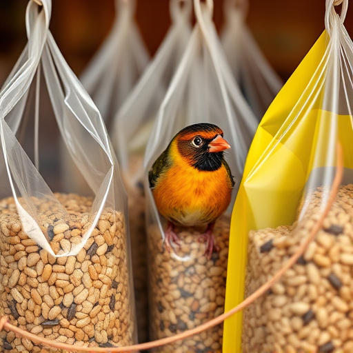 Close-up of affordable bird food bags