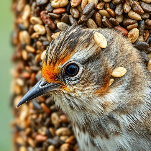 Close-up of bird seed texture UK