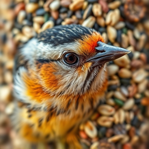 Close-up of bird seed texture UK