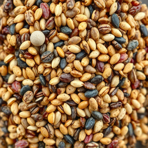 Close-up of bird seed texture UK