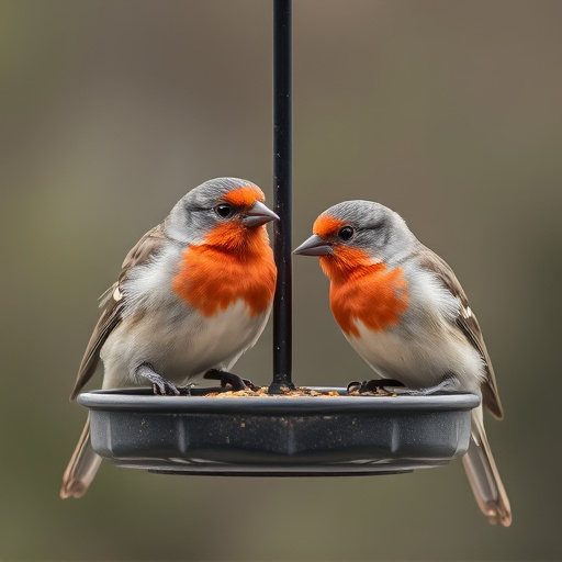 Close-up of birds on feeding station