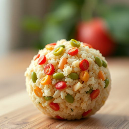 Close-up of filled fat ball holder