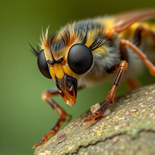 Close-up of fledgling eating insects