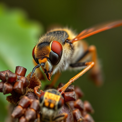 Close-up of fledgling eating insects