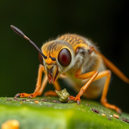 Close-up of fledgling eating insects