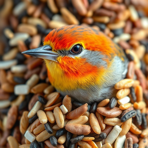 Close-up of mixed bird seed blend