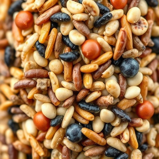 Close-up of mixed bird seed blend