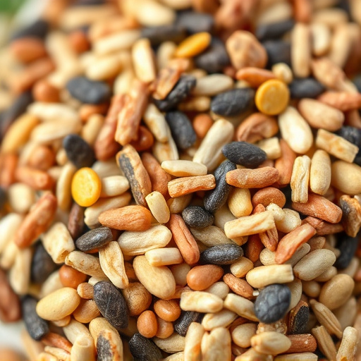 Close-up of mixed bird seed blend