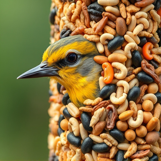 Close-up of mixed bird seed blend