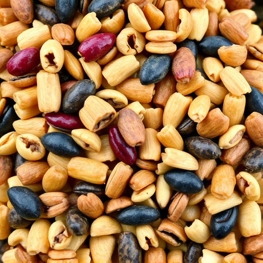 Close-up of mixed bird seed blend