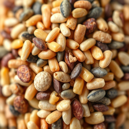 Close-up of mixed bird seed blend