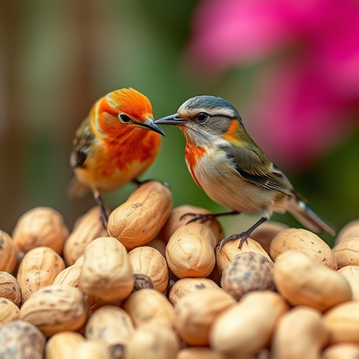 Close-up of peanuts for garden birds
