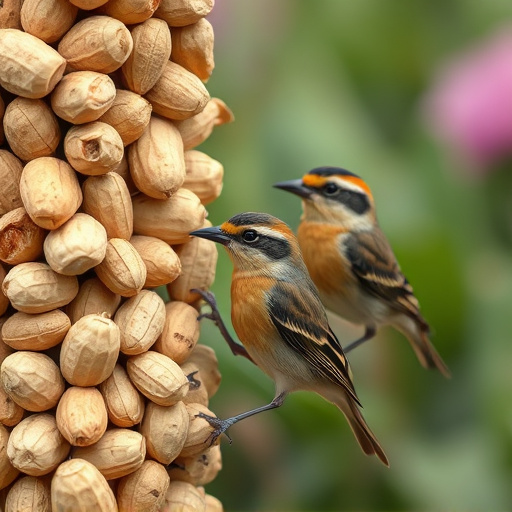 Close-up of peanuts for garden birds