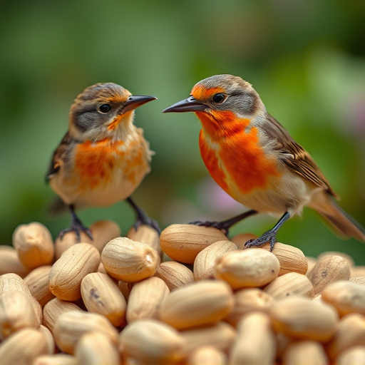 Close-up of peanuts for garden birds