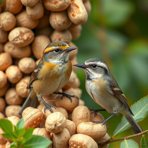 Close-up of peanuts for garden birds