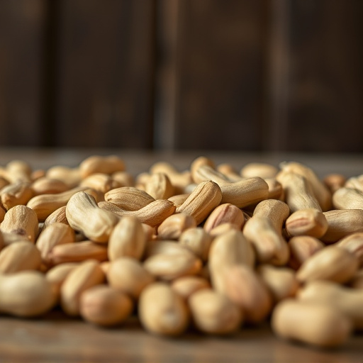 Close-up of peanuts on feeding table