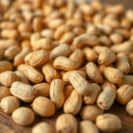 Close-up of peanuts on feeding table