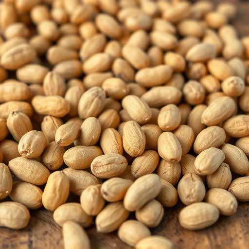 Close-up of peanuts on feeding table