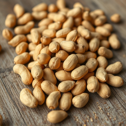 Close-up of peanuts on feeding table
